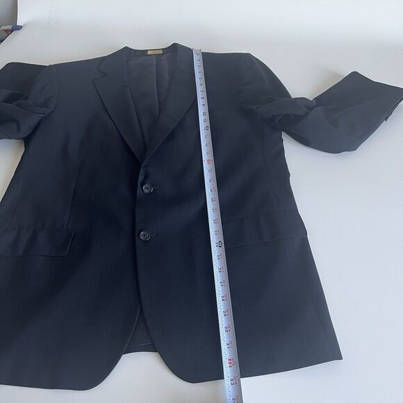 Brooks Brothers Brooksease Suit Set 44R 36x28 Navy Pinstripe Wool Heritage Vtg - Picture 9 of 16